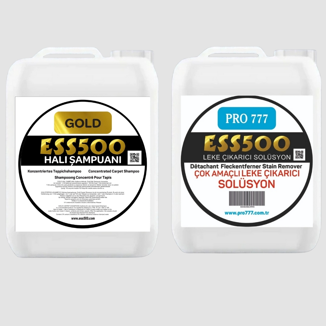 5 LİTRE GOLD HALI ŞAMPUANI & 5 LİTRE PRO777 LEKE ÇIKARICI